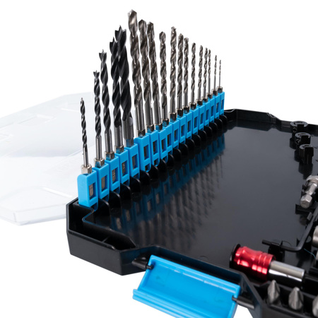 WIERTŁA RÓŻNE 49 ELEM. UCHWYT 1/4'