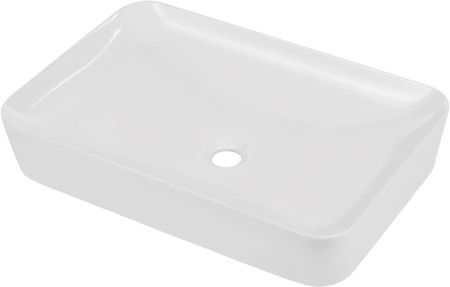 Umywalka ceramiczna nablatowa - 60x40 cm biały CDS 6U6S