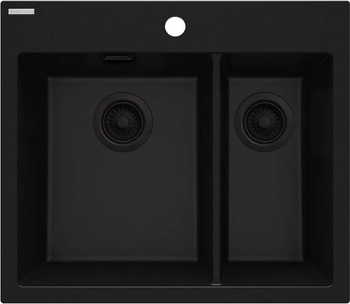 Zlewozmywak granitowy 1.5-komorowy nero nero ZQE N503
