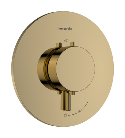 HG Ecostat Comfort S Bateria termostatyczna do 1 odbiornika, podtynkowa, Złoty Optyczny Polerowany