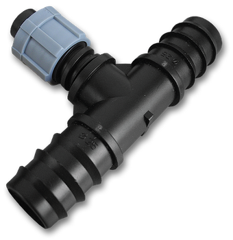 Trójnik, taśma, 2x wtyk na wąż 25mm