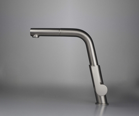 Bateria kuchenna z wyciąganą wylewką wyciągana, obrotowa titanium Silia BQS D73M