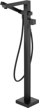 Bateria wannowa wolnostojąca z zestawem prysznicowym stała nero Hiacynt BQH N17M