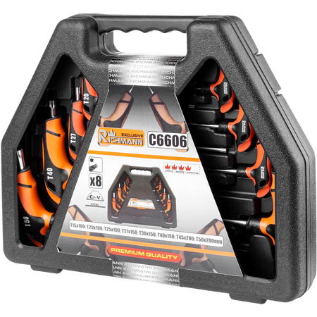 KLUCZE TORX UCHWYT "T"  T15-T50 8 ELEM.