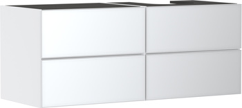 HG Xevolos E Szafka pod szlifowaną umywalkę wpuszczaną w blat/nablatową po prawej str. z 4 sz. 1370/550, Biały Mat. Kolor frontu: Biały Metaliczny