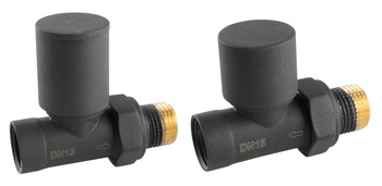 Dekoracyjny zestaw grzejnikowy prosty 1-2", antracytowy