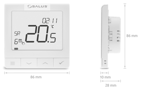 Salus przewodowy, podtynkowy regulator temperatury WQ610 Quantum z OpenTherm, tygodniowy, 230 V