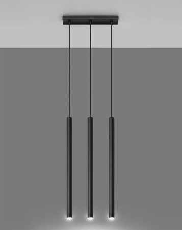 Lampa wisząca PASTELO 3 czarna