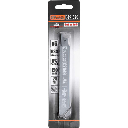 BRZESZCZOT DO PIŁY SZABLASTEJ DO METALU 150MM,HSS-KOBALT,24 TPI, 5 SZT/OPAK.