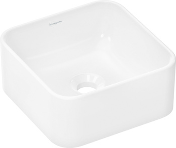HG Xuniva Q Umywalka nablatowa 300/300 bez otworu na baterię, bez przelewu, SmartClean, Biały