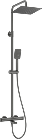 Deszczownica z baterią wannową termostatyczną składana titanium Therm NAC D1HT