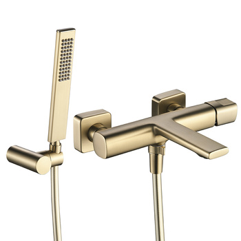 Tores - bateria wannowa ścienna z zestawem natryskowym