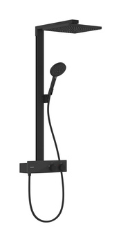 HG Raindance E Komplet prysznicowy 300 1jet EcoSmart z termostatem ShowerTablet 350, Czarny Matowy