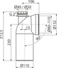 Przyłącze do stojącej miski WC, kolano 90° z przyłączem DN 40/50, DN 110, długość 230 mm, PP, białe