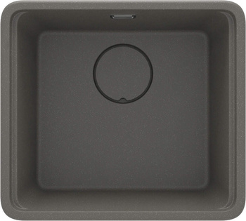 Zlewozmywak granitowy 1-komorowy antracyt metalik stal ZKM T10A