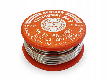 Lut miękki Nr3 S-Sn97Cu3 śr. 2,5mm, szpulka 100g