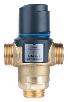 Termostatyczny zawór mieszający ATM 763, DN20, G1", 35÷60°C, Kvs 3,2 m3/h