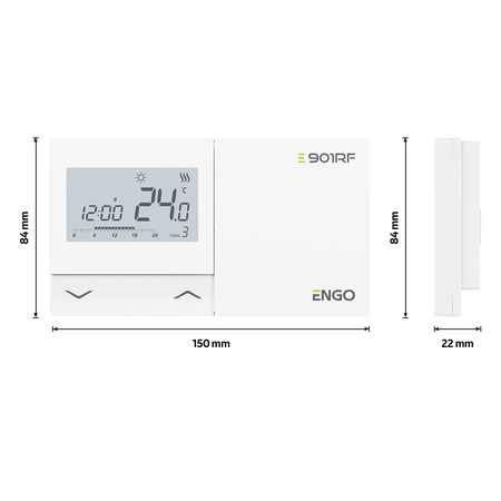Regulator temperatury, 24V, biały,Internetowy, natynkowy ZigBee/868MHz