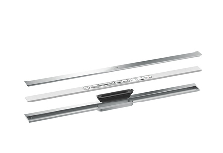 AX Drain Element zewnętrzny odpływu liniowego 1000, montaż przyścienny, Chrom