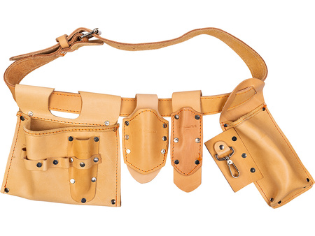 PAS NARZĘDZIOWY Z KIESZENIAMI 5 ELEM, SKÓRA LICOWA, PL