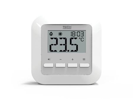 Przewodowy regulator pokojowy dwustanowy biały