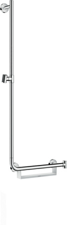 HG Unica Drążek prysznicowy Comfort 110 cm, lewy, Biały/Chrom