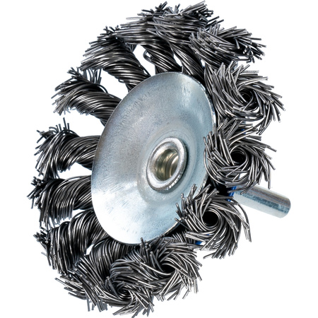 SZCZOTKA DO WIERT. STOŻKOWA 75 MM DRUT SKRĘTNY