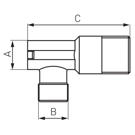 Zawór grzybkowy kątowy z metalowym uchwytem 1-2" x 3-4"