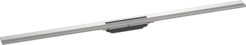 HG RainDrain Flex Element zewnętrzny odpływu liniowego 1200 z możliwością przycięcia, montaż odsunięty od ściany, Stal Szlachetna Szczotkowana