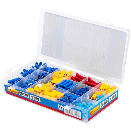 KPL. KOŃCÓWEK I ZŁĄCZ ELEKTR. IZOLOWANYCH 360 SZT.