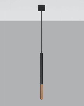 Lampa wisząca MOZAICA 1 czarny/miedź