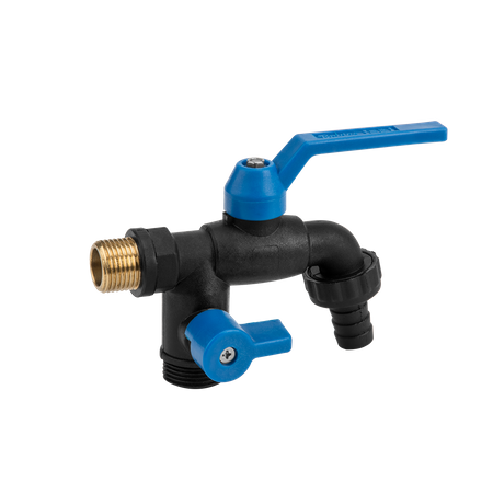 Kran kulowy 1/2'' BLACK RAVEN GZ 2x 3/4'' NYLON / BRASS