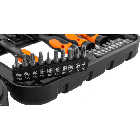 WKRĘTAKI + BITY 58 ELEM. PLASTIKOWE PUDEŁKO CR-MO