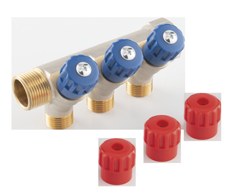 Rozdzielacz sanitarny 2-drogowy 3-4"x1-2"