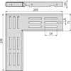 Ruszt odwodnienia drenażowego narożnego 75 mm, stal nierdzewna