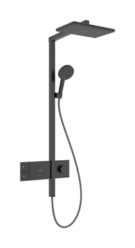 HG Raindance Alive Q Komplet prysznicowy 210/340 1jet EcoSmart z termostatem ShowerSelect Comfort, Czarny Chrom Szczotkowany