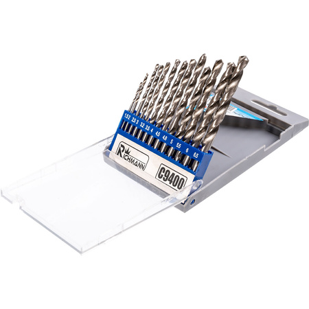 WIERTŁA DO METALU 1,5-6,5 MM 13 ELEM. PLASTIKOWE PUDEŁKO