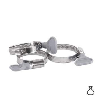 Opaska ślimakowa nierdzewna 16-27mm z motylkiem