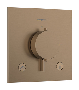 HG Ecostat Comfort E Bateria termostatyczna do 2 odbiorników, podtynkowa, Brąz Szczotkowany