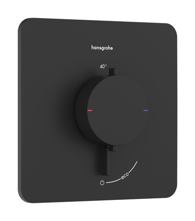 HG Ecostat Comfort Q Bateria termostatyczna do 1 odbiornika, podtynkowa, Czarny Matowy