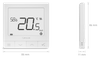 Salus bezprzewodowy, natynkowy regulator temperatury SQ610RF Quantum, akumulatorowy, biały