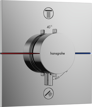 HG ShowerSelect Comfort E Bateria termostatyczna do 2 odbiorników, podtynkowa, Chrom