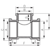 Trójnik redukcyjny mosiężny 1" x 1-2" x 1" żółty