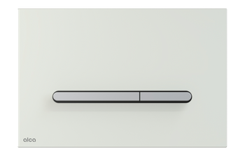 Przycisk sterujący do systemów podtynkowych, szkło-biały