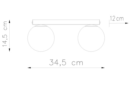 Plafon YOLI 2 czarny