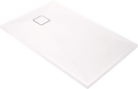 Brodzik granitowy prostokątny 120x90 cm biały KQR A43B