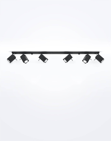 Plafon MERIDA 6L czarny