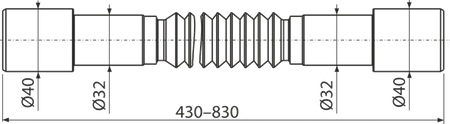 Przyłącze elastyczne 40–32×32–40