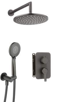 Zestaw prysznicowy podtynkowy z BOXem mieszaczowym stała titanium Arnika BXYZDQAM