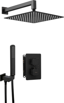Zestaw prysznicowy podtynkowy z BOXem termostatycznym nero BXYZNECT